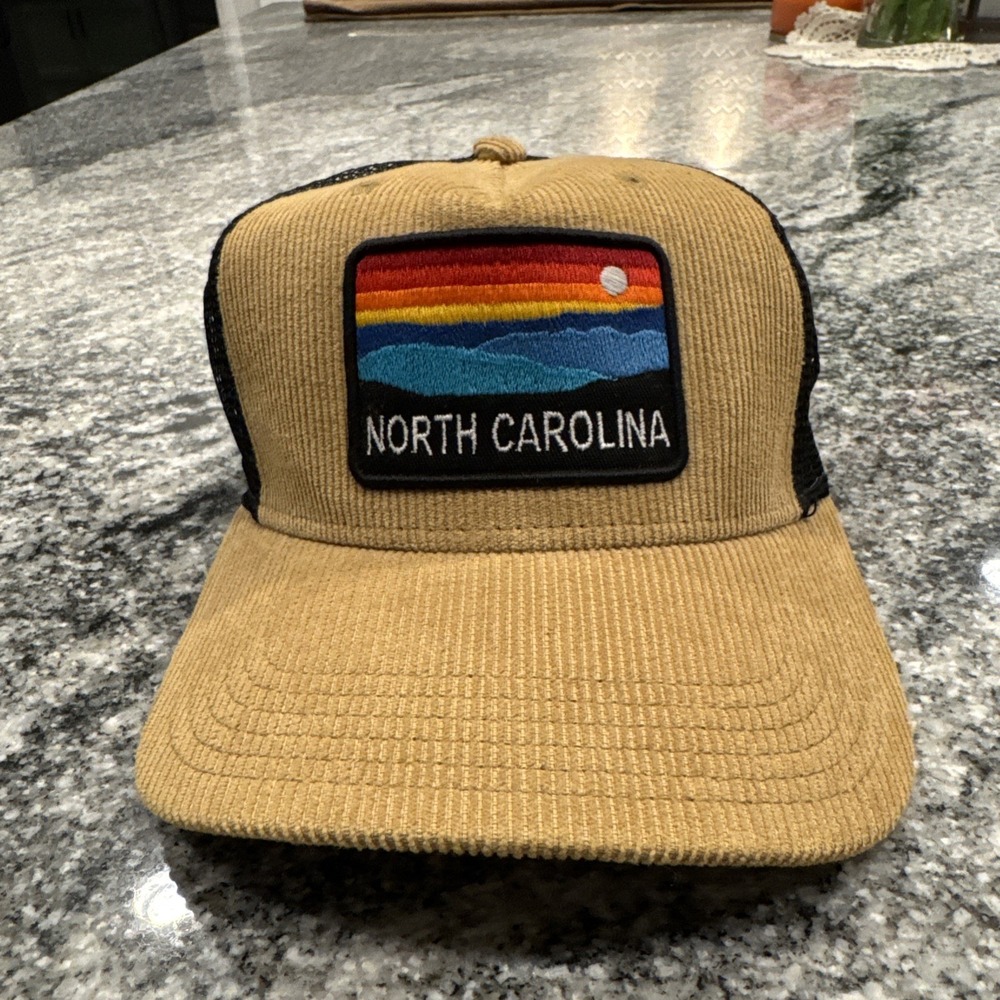 Vintage Legacy North Carolina‎ Patch Corduroy Hat Trucker Snapback Cap